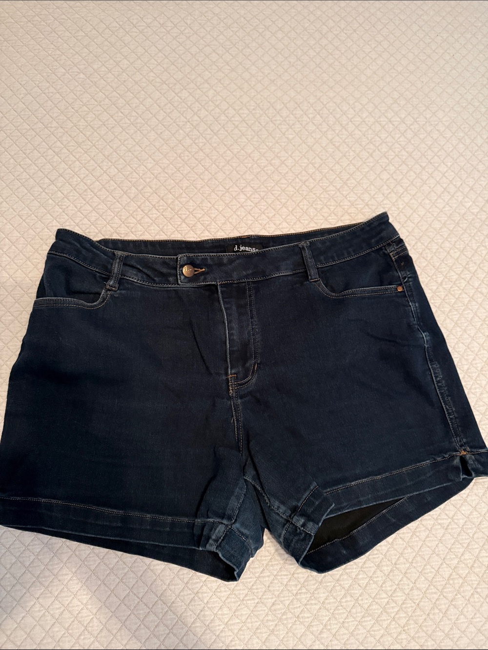 d. jeans Dark Indigo Denim Shorts